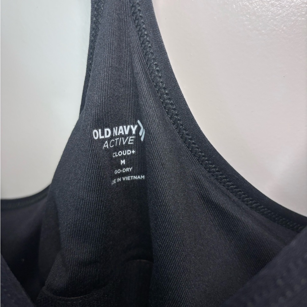 Old Navy one piece activewear Black tank Jumpsuit with built in bra NWOT - Picture 3 of 4